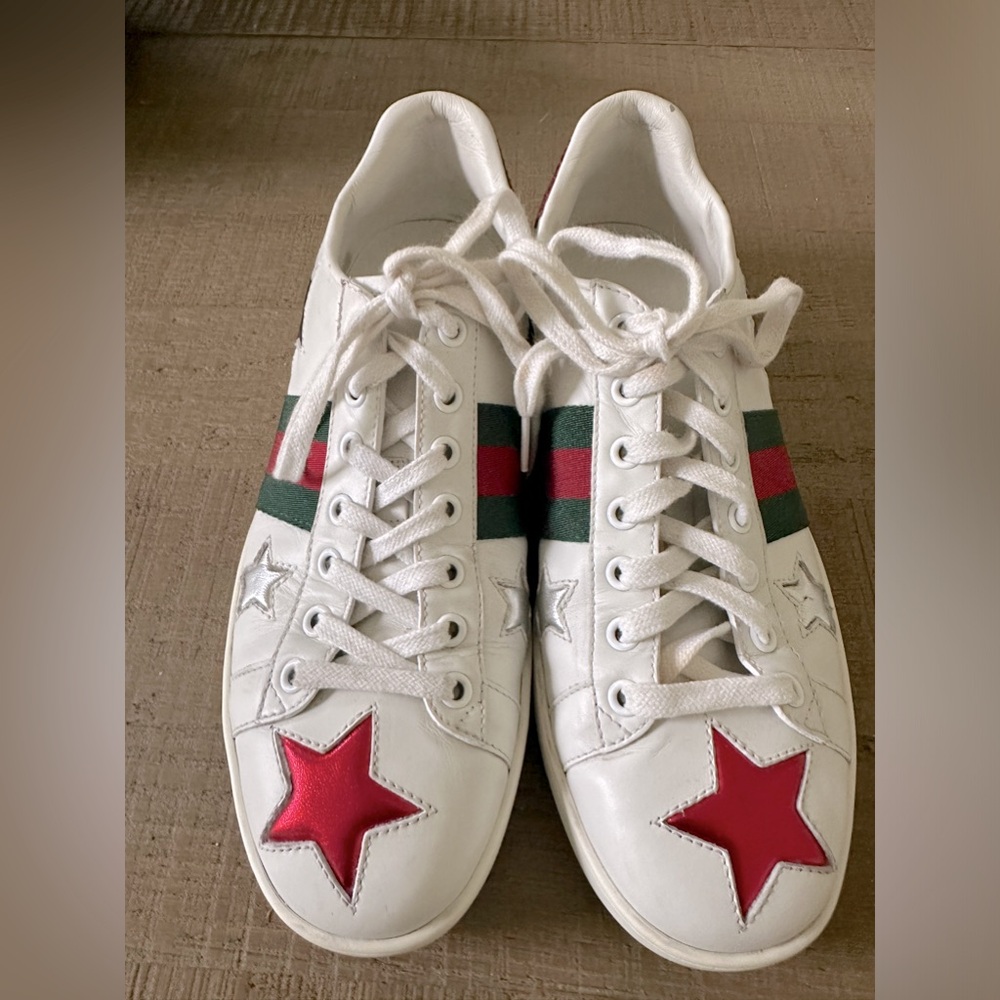 Gucci Ace Leather Star Sneakers 
38 - Picture 2 of 11